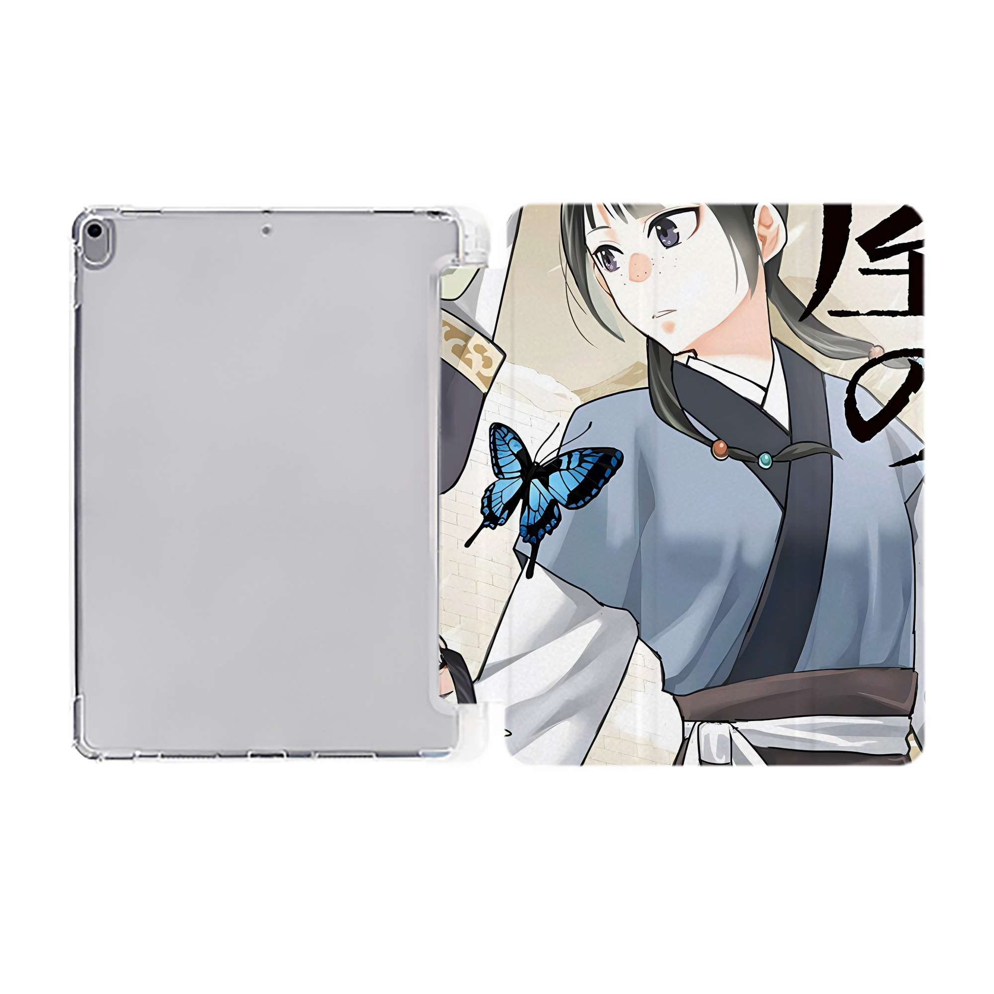 （画像用） 薬屋のひとりごと The Apothecary Diaries IPad ケース ペン収納付き 三つ折りスタンド PUレザー×シリコン 対応機種9.5/10.5/10.9インチ